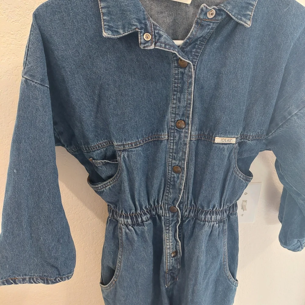 Vintage IDEAS Denim Jumpsuit Medium Made in USA Boiler Suit 100% Cotton - Picture 10 of 11